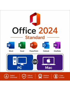 Office 2024 Standard Licencia de por vida para Windows o...